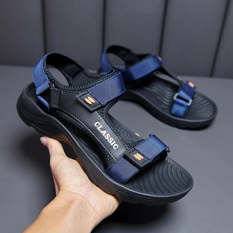 2026 New Men Sandals Summer Leisure Beach Holiday Sandals Men Shoes Outdoor Sneakers Male Retro Comfortable Casual Sandals Men