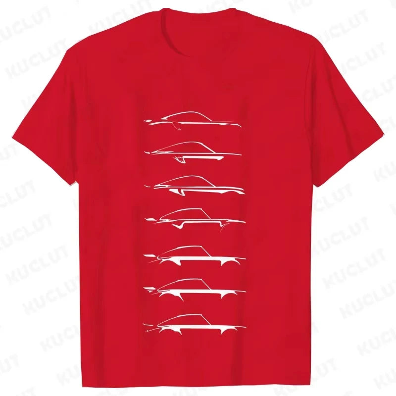 Men's T-shirt Auto Racing Car Design Tshirt Summer Classic Casual Fashion Sports Fitness O Neck Short Sleeve Comfortable Tees