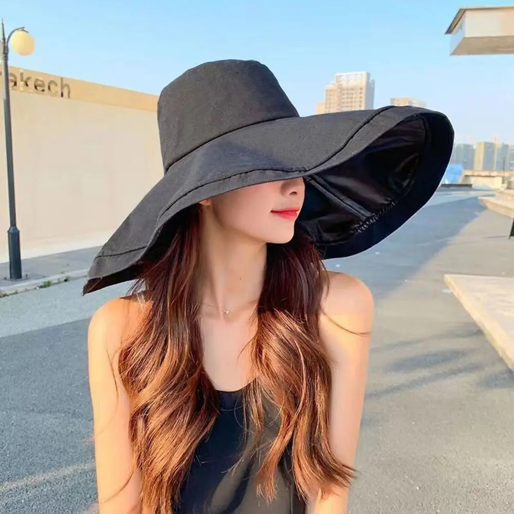 Visor Hat Sun Hat For Women Beach Outdoor Large Brim Summer Travel Fisherman Hat Bucket Hat Women Cap Sun Hat