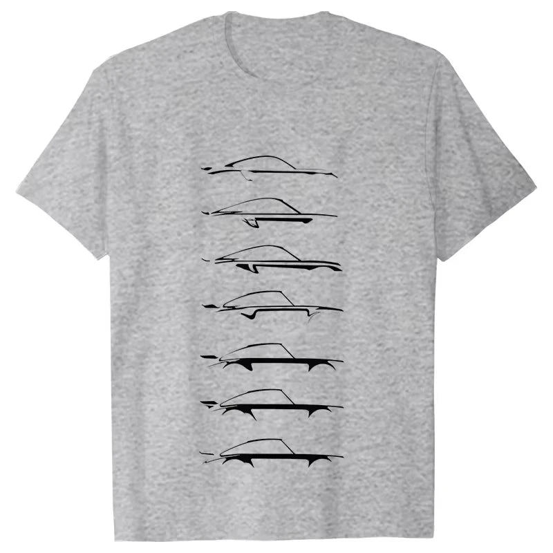 Men's T-shirt Auto Racing Car Design Tshirt Summer Classic Casual Fashion Sports Fitness O Neck Short Sleeve Comfortable Tees