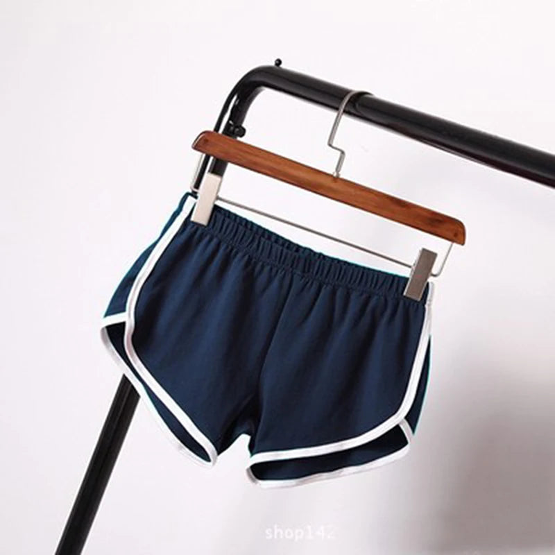 Sports Shorts Women Summer 2026 New Candy Color Anti Emptied Skinny Shorts Casual Lady Elastic Waist Beach Correndo Short Pants