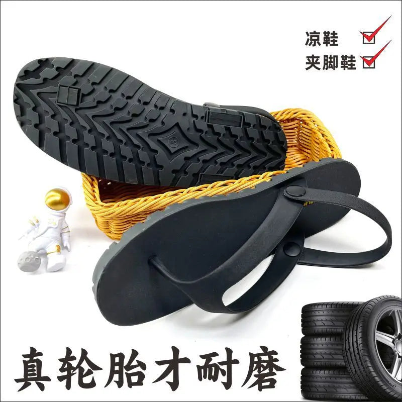 Sandals for Men Soft Tires Rubber Flip Flops Summer Fashion Breathable Casual Shoes Men