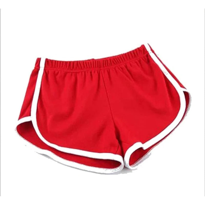 Sports Shorts Women Summer 2026 New Candy Color Anti Emptied Skinny Shorts Casual Lady Elastic Waist Beach Correndo Short Pants