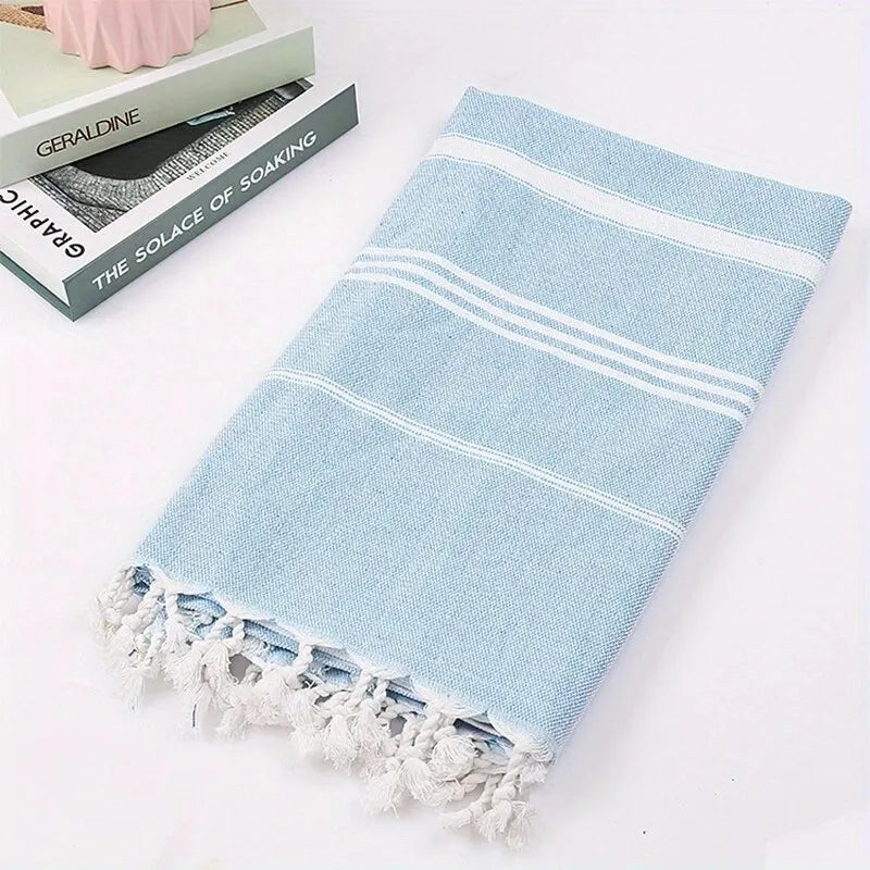 100X180cm Turkish Beach Towel Oversized Sand Free Tassel Quick Dry Swim Extra Large Light Travel for Adults Gifts Accessories ﻿2pcs