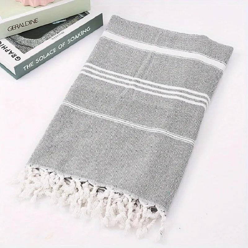 100X180cm Turkish Beach Towel Oversized Sand Free Tassel Quick Dry Swim Extra Large Light Travel for Adults Gifts Accessories ﻿2pcs