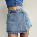Fashion A-Line Denim Shorts for Women Summer High Waist Skirt Pants Woman Slim Streetwear Jeans Blue Shorts Female