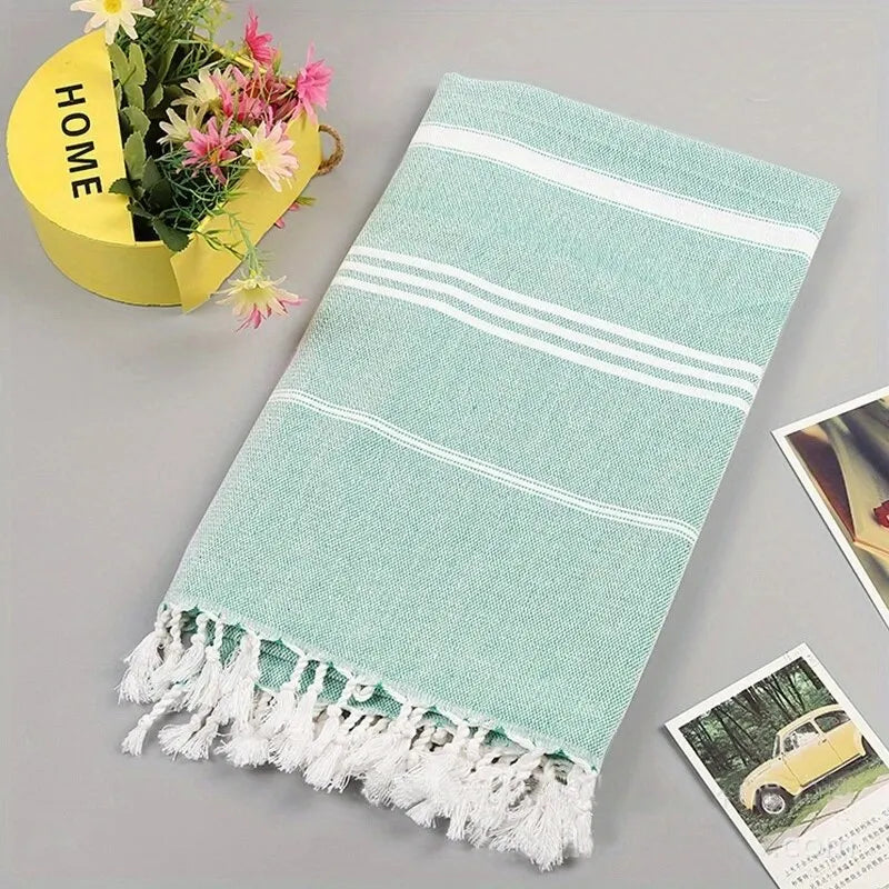 100X180cm Turkish Beach Towel Oversized Sand Free Tassel Quick Dry Swim Extra Large Light Travel for Adults Gifts Accessories ﻿2pcs
