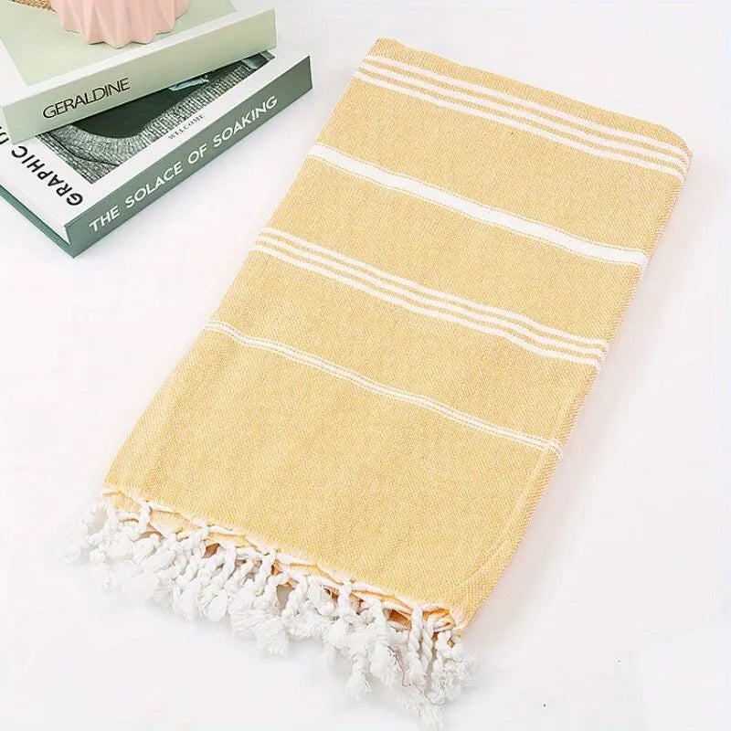 100X180cm Turkish Beach Towel Oversized Sand Free Tassel Quick Dry Swim Extra Large Light Travel for Adults Gifts Accessories ﻿2pcs