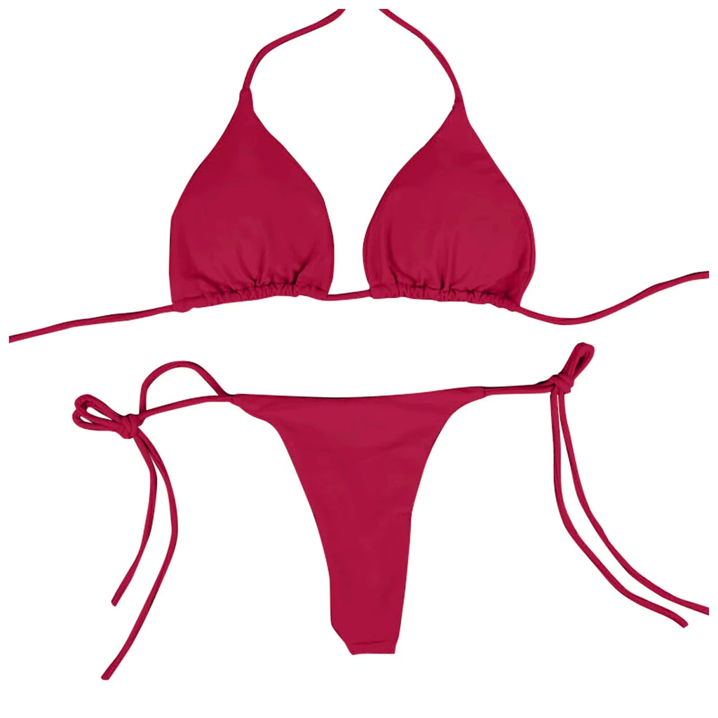 Sexy Bikinis Set Summer Brazilian Swimsuit Women Bra Thong Two Pieces Swimwear Beachwear Bathing Suit Beachwear Swimsuit Women