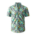 Hawaii beach shirt for men - casual stretchable ice silk cool short-sleeved shirt, comfortable and loose for a vacation outfit