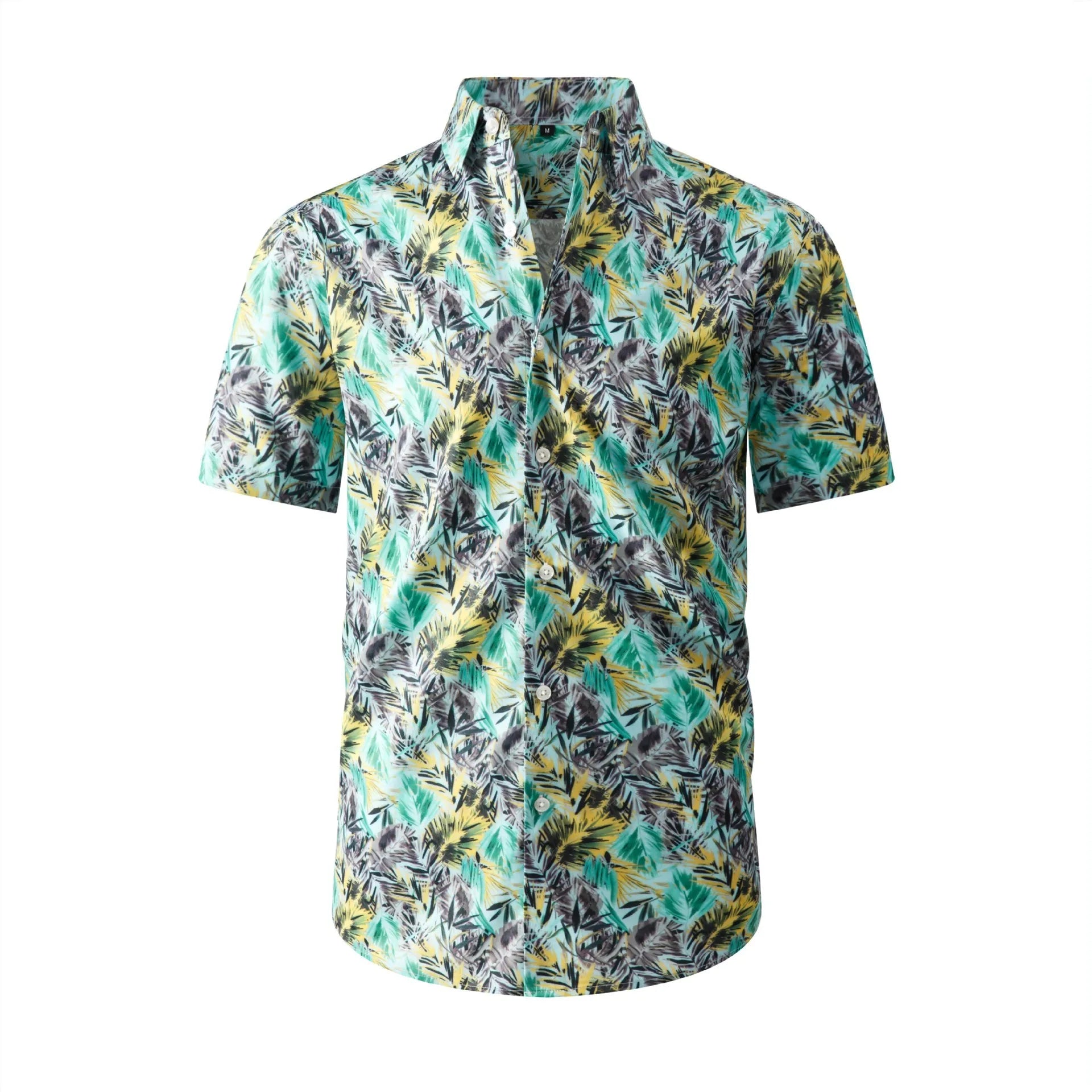 Hawaii beach shirt for men - casual stretchable ice silk cool short-sleeved shirt, comfortable and loose for a vacation outfit