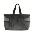 Extra Large Beach Bag - Lightweight Swimming Waterproof Foldable with Mesh Straps Zippered Pockets and Fixed Shoulder Straps