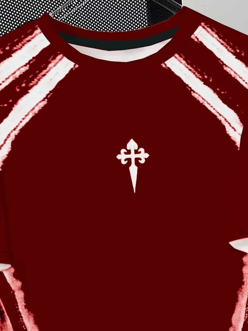 The new men's T-shirt for the summer of 2026 features street fashion casual comfort breathability and 3D pattern printing