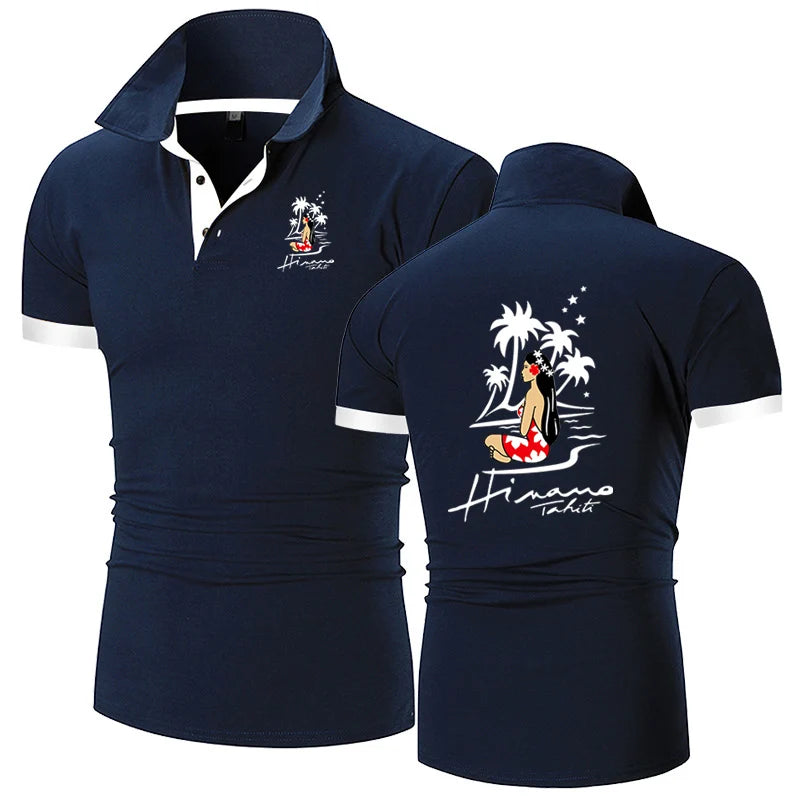Hinano Tahiti Beer 2026 Men's New Summer Hot Sale Fashion Cotton Breathable Polos Shirt Casual Solid Color Slim Fit Top Clothing