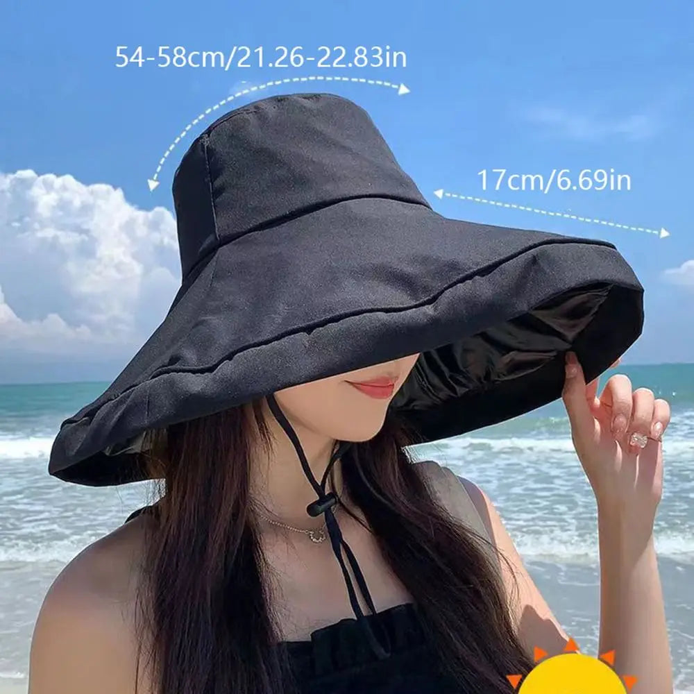 Visor Hat Sun Hat For Women Beach Outdoor Large Brim Summer Travel Fisherman Hat Bucket Hat Women Cap Sun Hat
