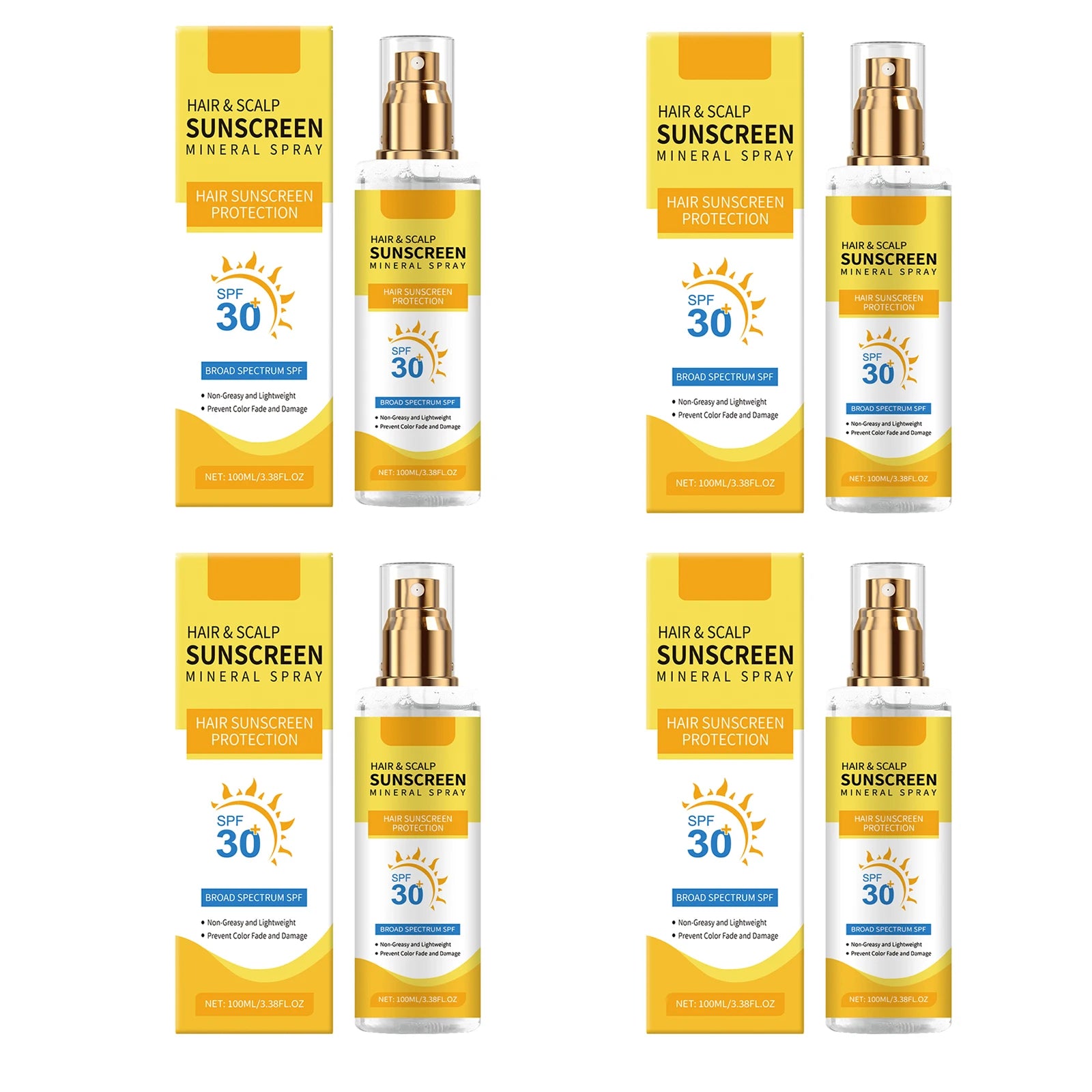 100ml Scalp Protection Spray For Outdoor Hair Care UV Defense Color Lock Nourish Dry Scalp Repair Lightweight Portable Travel