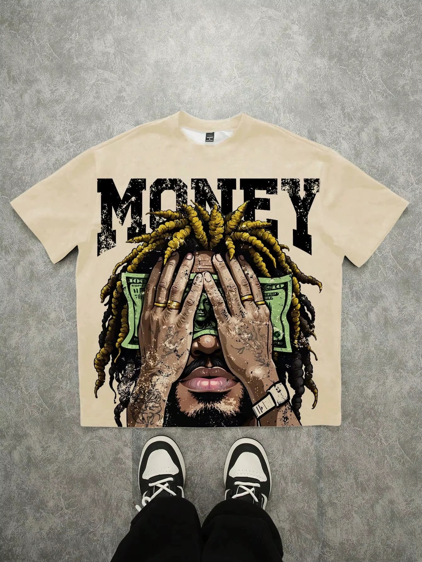 The New Men's T-shirt for The Summer of 2026 Features A Casual Fashionable Soft and Breathable  Letter Pattern Print