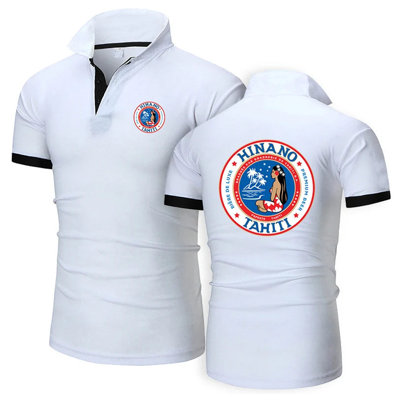 Hinano Tahiti Beer 2026 Men's New Summer Hot Sale Fashion Cotton Breathable Polos Shirt Casual Solid Color Slim Fit Top Clothing
