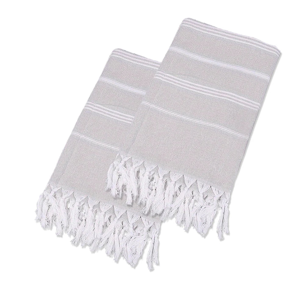 100X180cm Turkish Beach Towel Oversized Sand Free Tassel Quick Dry Swim Extra Large Light Travel for Adults Gifts Accessories ﻿2pcs