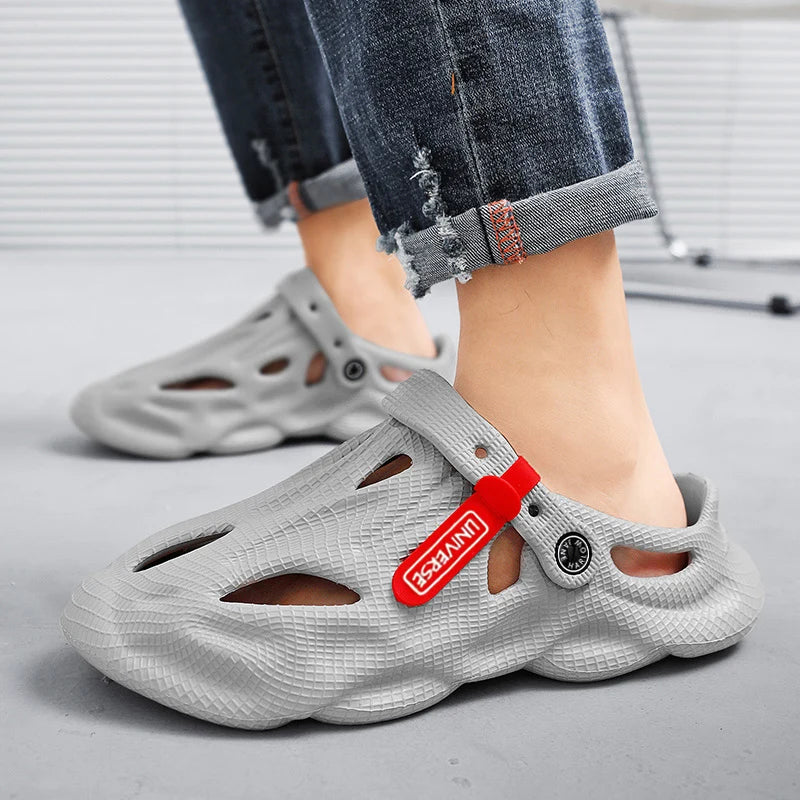 Summer Men Slippers Comfortable Platform Outdoor Sandals 2026 Beach Slippers Flip Flops Male Indoor Home Slides Bathroom Shoes