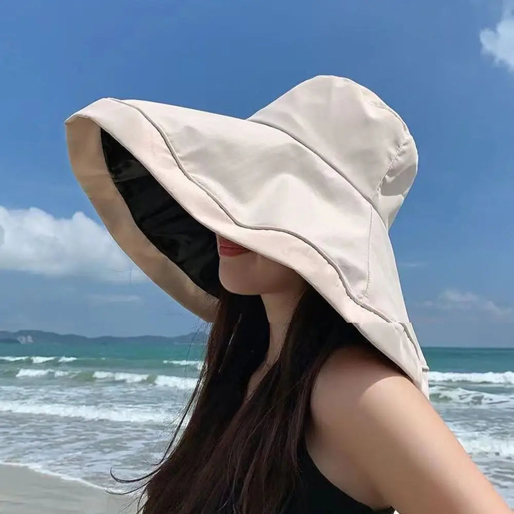 Visor Hat Sun Hat For Women Beach Outdoor Large Brim Summer Travel Fisherman Hat Bucket Hat Women Cap Sun Hat