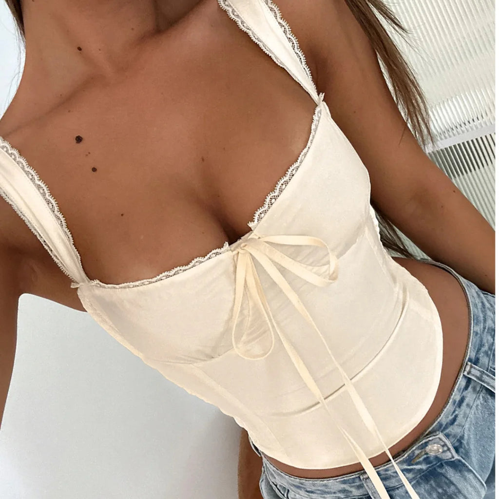 Bustier Corset Top for Women Y2K Square Neck Tank Crop Tops Camisole 2026 Summer Fashion Going Out Vest Slim Fit Bodyshaper Tops