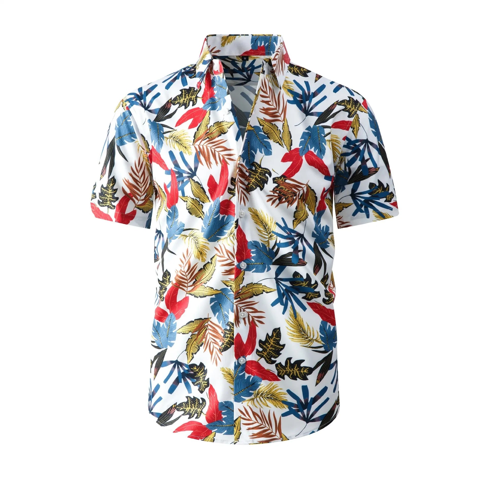 Hawaii beach shirt for men - casual stretchable ice silk cool short-sleeved shirt, comfortable and loose for a vacation outfit